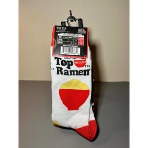 Top Ramen Socks Odd Sox Mens Size 6-13 Official Fit Cotton Vintage Style 2 Pair